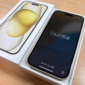 iPhone15 256GB イエロー SIMフリー（iPhone 15）の商品画像 - 美品 - 査定完了日：2025.07.02 - 最高査定価格：90,000円