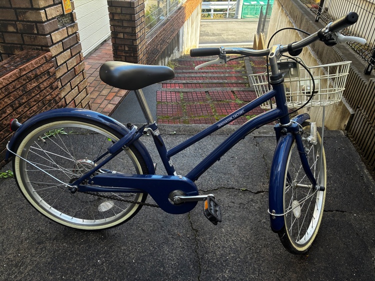 サイクルベースあさひ　ジュニアシティ車　20インチ　ブルー（自転車）の商品画像 - 査定依頼日：2026年4月2日 - 最高査定価格：3,000円