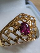 ルビーダイヤ付き　k18.pt900デザインリング（金・貴金属）の商品画像 - 査定依頼日：2026年4月21日 - 最高査定価格：140,000円