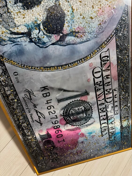 ドル札風 絵（美術品・骨董品）の商品画像 - 査定依頼日：2025年5月28日 - 最高査定価格：2,000円