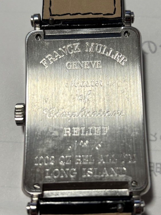 フランクミュラー ロングアイランド 1002 クォーツ ブラック 2025/8こうにゃ（高級時計）の商品画像 - 査定依頼日：2026年2月22日 - 最高査定価格：300,000円