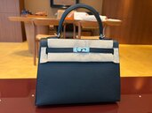 ◆エルメス　ケリー 外　25　黒　エプソン　シルバー金具　G刻印 H038416ck89（ブランドバッグ）の商品画像 - 査定依頼日：2026年9月13日 - 最高査定価格：100,000円