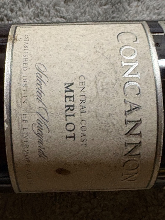 CONCANNON MERLOT 2004（お酒）の商品画像 - 査定依頼日：2025年11月13日 - 最高査定価格：500円