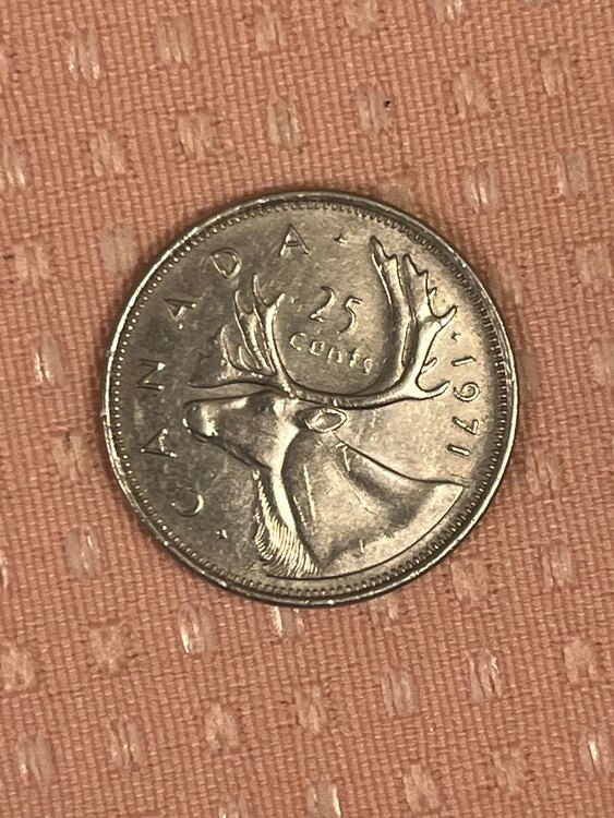 カナダ 25 セント クォーター コイン、CARIBOU、1975 年（金・貴金属）の商品画像 - 査定依頼日：2025年4月29日 - 最高査定価格：50円