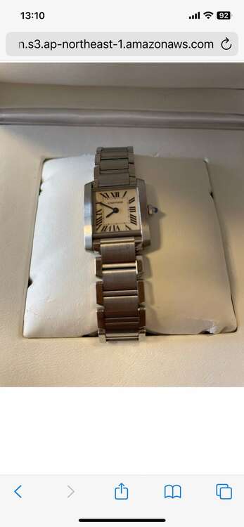 タンクフランセーズSM（高級時計）の商品画像 - 査定依頼日：2025年5月25日 - 最高査定価格：330,000円