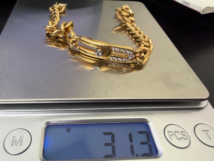 K18 ブレスレット 0.40刻印 31.3g（金・貴金属）の商品画像 - 査定依頼日：2026年5月29日 - 最高査定価格：598,000円