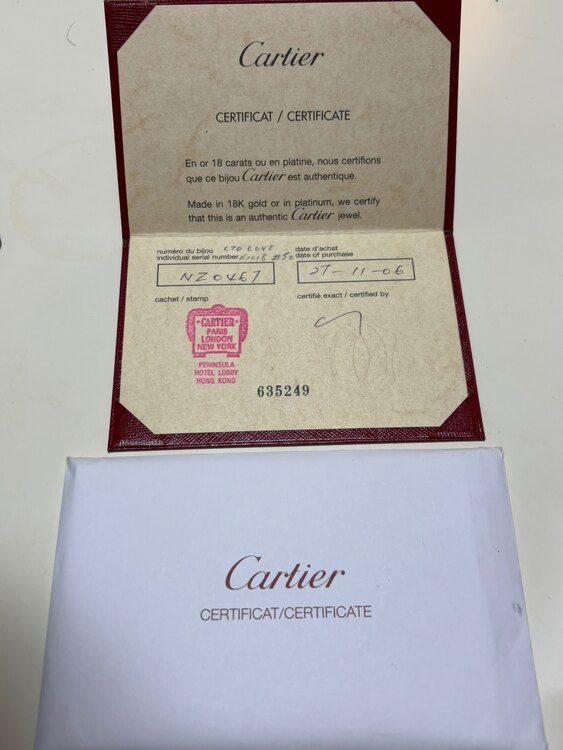 カルティエ　ラブリング　1PD WG（宝石）の商品画像 - 査定依頼日：2025年2月4日 - 最高査定価格：110,000円