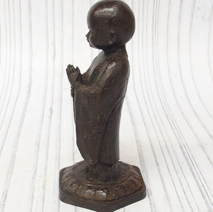友沢正彦作 合掌地蔵菩薩【祈り】ブロンズ像 （美術品・骨董品）の商品画像 - 査定依頼日：2025年6月3日 - 最高査定価格：3,000円