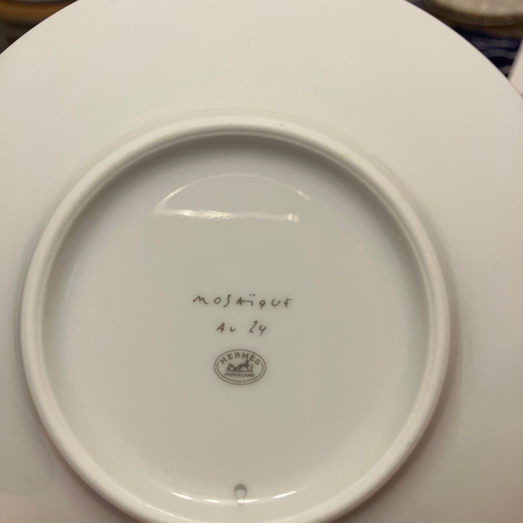 エルメス新品《モザイク24》ティーカップ＆ソーサー　２客セット（食器）の商品画像 - 査定依頼日：2025年8月26日 - 最高査定価格：40,000円