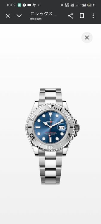 ヨットマスター40（高級時計）の商品画像 - 査定依頼日：2025年7月27日 - 最高査定価格：1,860,000円