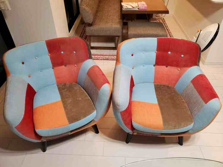 Francfrancのパッチワークソファです。（家具・寝具）の商品画像 - 査定依頼日：2025年3月25日 - 最高査定価格：2,000円