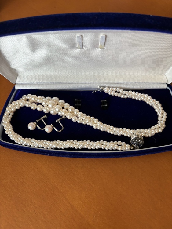 パール　ネックレスとイヤリング（宝石）の商品画像 - 査定依頼日：2025年10月11日 - 最高査定価格：1,000円