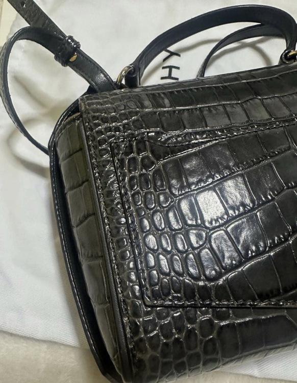 GIVENCHY ジバンシィ エデン ミニ クロコ型押し・グレー 2WAY ショルダーバッグ（ブランドバッグ）の商品画像 - 査定依頼日：2026年8月20日 - 最高査定価格：45,000円