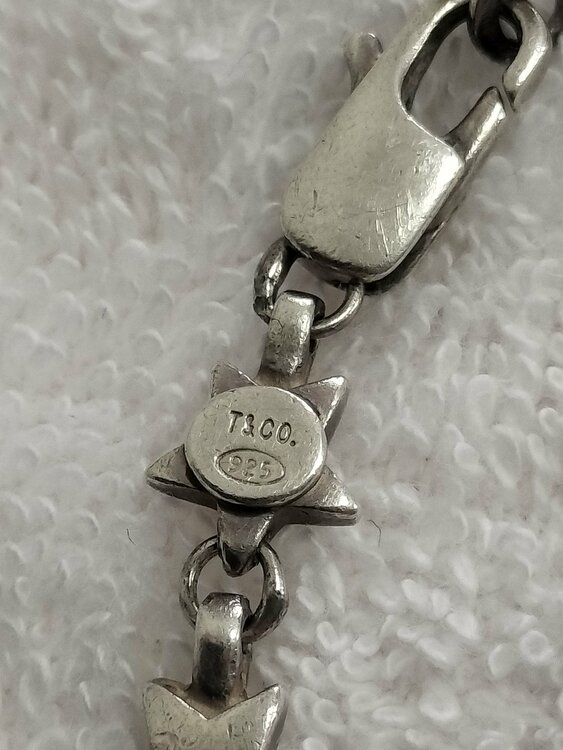 Tiffany&Co　パフスターブレスレット（金・貴金属）の商品画像 - 査定依頼日：2026年9月30日 - 最高査定価格：45,000円