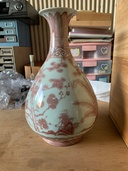 釉裏紅 松竹梅文 玉壺春瓶  共箱（美術品・骨董品）の商品画像 - 査定依頼日：2026年4月6日 - 最高査定価格：3,000円