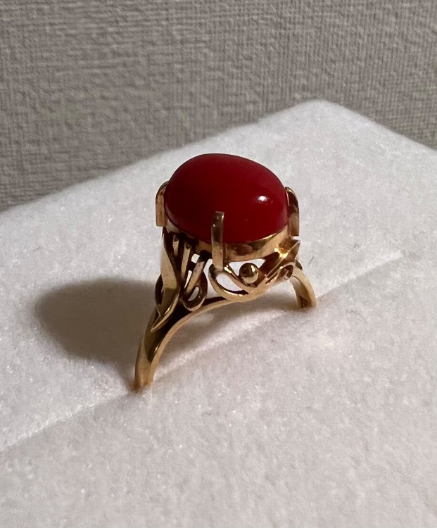 k18 指輪   リング　赤珊瑚（金・貴金属）の商品画像 - 査定依頼日：2023年2月27日 - 最高査定価格：10,000円