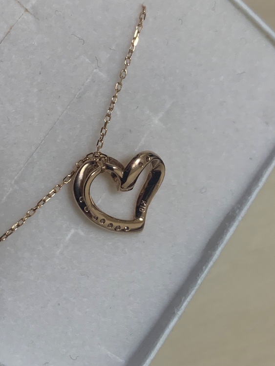 ジュエリーツツミ　ハートネックレス　ピンクゴールド（金・貴金属）の商品画像 - 査定依頼日：2025年6月10日 - 最高査定価格：10,000円