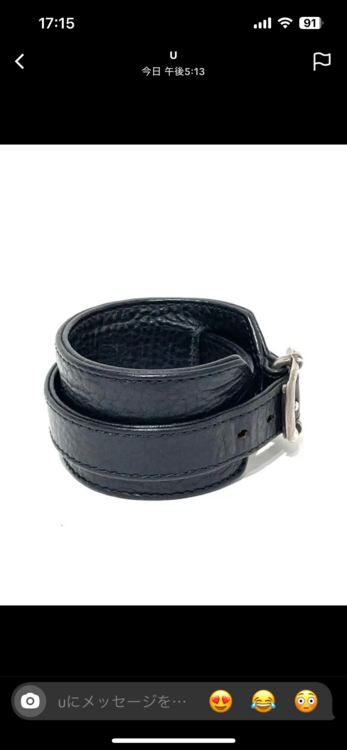 クロムハーツR&amp;R(ロックンロール）ブレスレット ブラック ヘビーレザー（古着・ファッション）の商品画像 - 査定依頼日：2025年12月12日 - 最高査定価格：56,000円