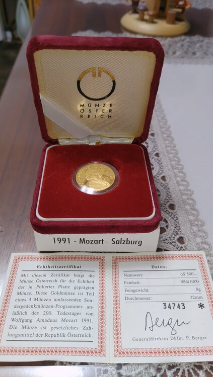 モーツァルト生誕200年記念金貨と銀貨コイン（金・貴金属）の商品画像 - 査定依頼日：2026年3月31日 - 最高査定価格：190,000円