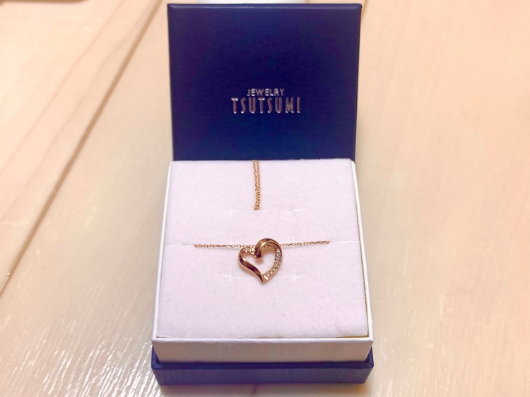 ジュエリーツツミ　ハートネックレス　ピンクゴールド（金・貴金属）の商品画像 - 査定依頼日：2025年6月10日 - 最高査定価格：10,000円