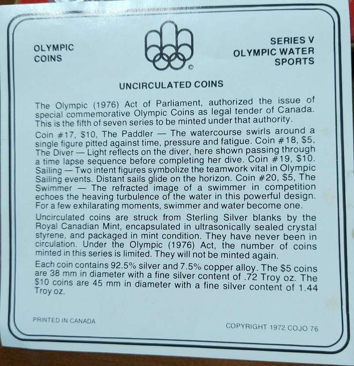 モントリオールオリンピック記念銀貨（金・貴金属）の商品画像 - 査定依頼日：2022年8月31日 - 最高査定価格：10,000円