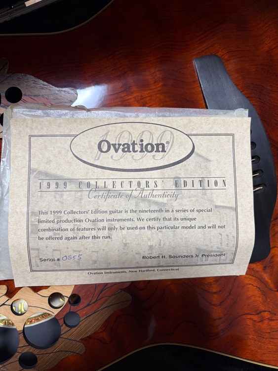OVATION 1999 COLLECTORS EDITION（ピアノ・楽器・PA機材）の商品画像 - 査定依頼日：2026年9月6日 - 最高査定価格：100,000円