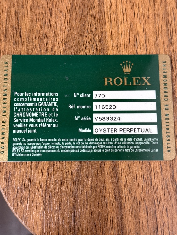 ロレックス デイトナ 11652（高級時計）の商品画像 - 査定依頼日：2026年1月12日 - 最高査定価格：3,800,000円
