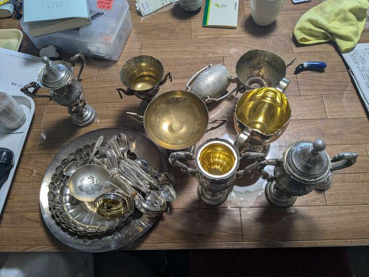 銀皿、銀スプーン、銀杯等（金・貴金属）の商品画像 - 査定依頼日：2025年1月5日 - 最高査定価格：377,000円