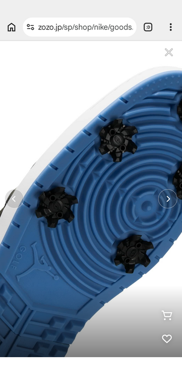 ナイキエアジョ―ダン1 Low スパイクゴルフシューズ（ゴルフ用品）の商品画像 - 査定依頼日：2026年10月7日 - 最高査定価格：13,000円