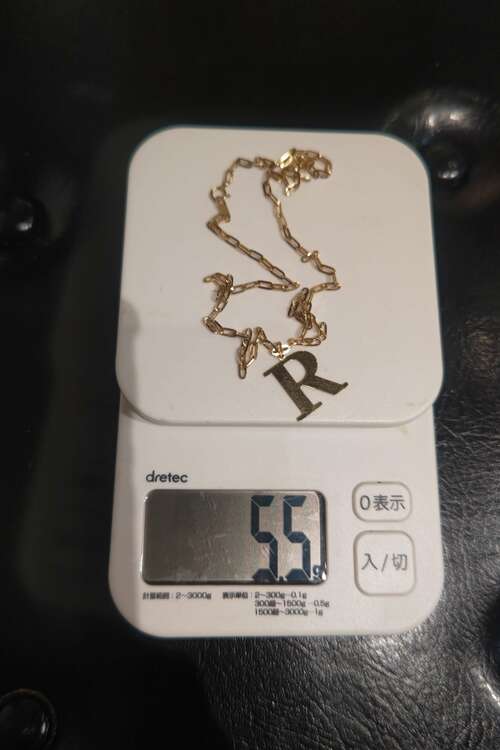 クリップチェーンネックレスとイニシャルトップ（金・貴金属）の商品画像 - 査定依頼日：2024年1月24日 - 最高査定価格：40,000円