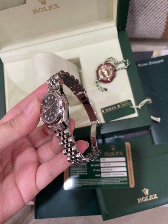 ROLEX ロレックス デイトジャスト Black COM 10P 26mm 腕時計 179174G レディース K18ホワイトゴールド ステンレススチール シルバー（高級時計）の商品画像 - 査定依頼日：2026年10月12日 - 最高査定価格：1,220,000円
