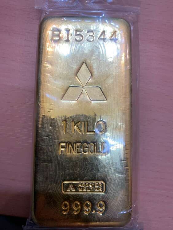 三菱マテリアル　金1キロインゴッド　BI・5344（金・貴金属）の商品画像 - 査定依頼日：2025年3月18日 - 最高査定価格：15,889,000円