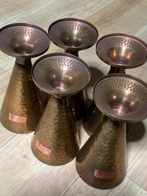 銅食器アンティーク。昔喫茶店で使用していた銅製品のコップ（美術品・骨董品）の商品画像 - 査定依頼日：2026年1月25日 - 最高査定価格：2,000円