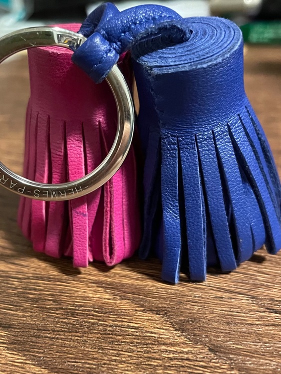 HERMES PARIS カルメン キーホルダー タッセル ピンク ブルー（古着・ファッション）の商品画像 - 査定依頼日：2025年11月13日 - 最高査定価格：100,000円