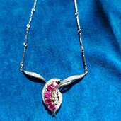 天然ルビー、ダイアモンドネックレス（宝石）の商品画像 - 査定依頼日：2026年1月15日 - 最高査定価格：150,000円