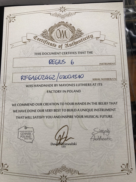 MAYONES regius6（ピアノ・楽器・PA機材）の商品画像 - 査定依頼日：2020年10月27日 - 最高査定価格：150,000円