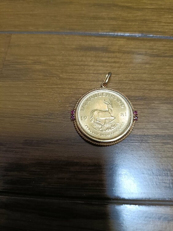 クルーガーランド金貨ペンダントトップ（金・貴金属）の商品画像 - 査定依頼日：2026年3月9日 - 最高査定価格：100,000円