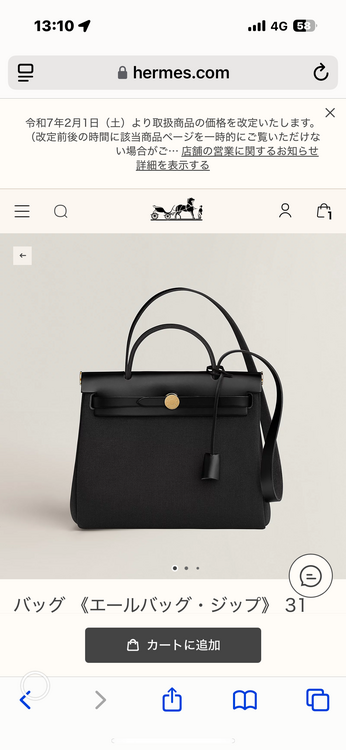 バッグ＜エールバッグ・ジップ＞ 31 カラー黒/エクリュ/黒/黒 商品番号：H0（ブランドバッグ）の商品画像 - 査定依頼日：2025年3月21日 - 最高査定価格：400,000円