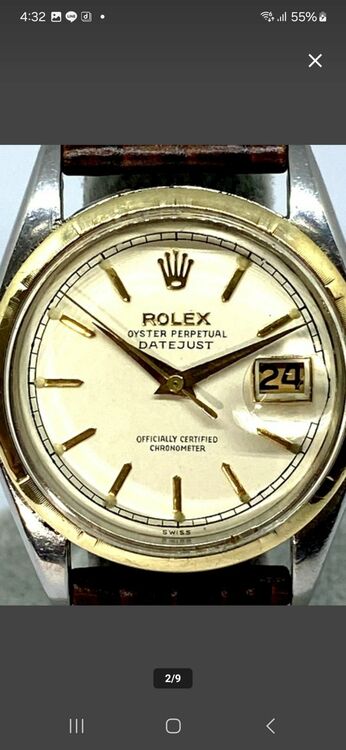ROLEX ロレックス デイトジャスト 6305 1954年 腕時計 自動巻き（高級時計）の商品画像 - 査定依頼日：2025年6月14日 - 最高査定価格：550,000円