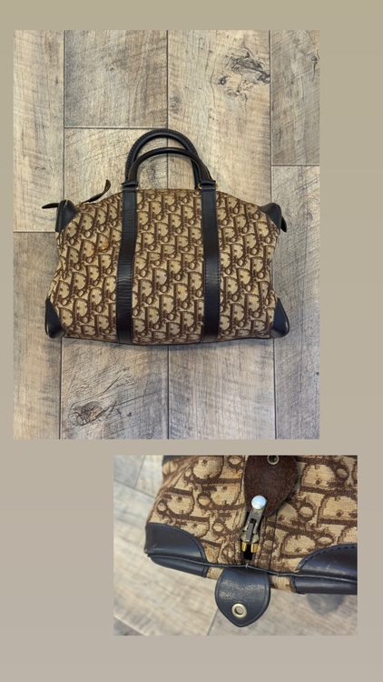 トロッター柄 ミニボストンバッグ ブラウン系（ブランドバッグ）の商品画像 - 査定依頼日：2025年10月27日 - 最高査定価格：19,000円