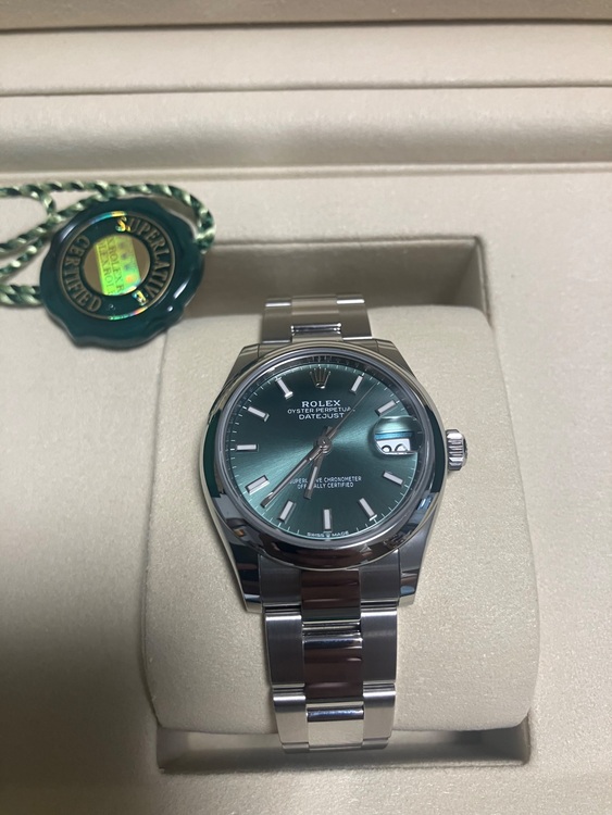デイトジャスト31 ミントグリーン（高級時計）の商品画像 - 査定依頼日：2025年7月25日 - 最高査定価格：1,250,000円