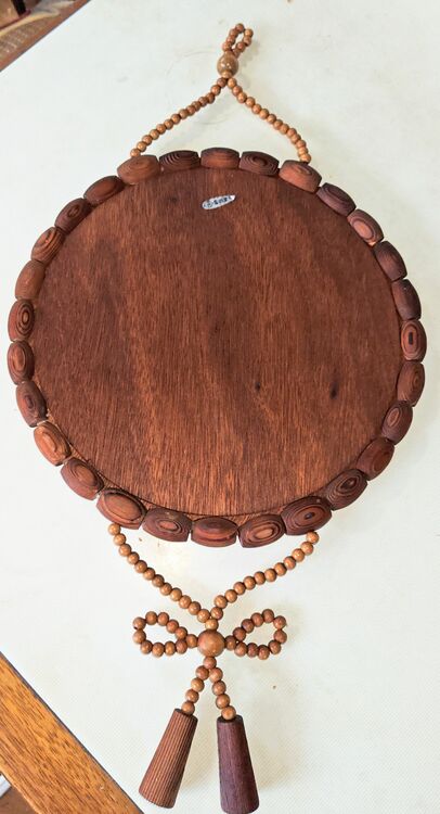 レトロ　雲州堂製壁掛けウッドフレームミラー（美術品・骨董品）の商品画像 - 査定依頼日：2025年8月4日 - 最高査定価格：3,000円