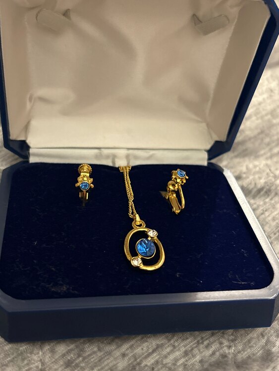 サファイヤのイヤリングとネックレス（宝石）の商品画像 - 査定依頼日：2025年3月7日 - 最高査定価格：10,000円