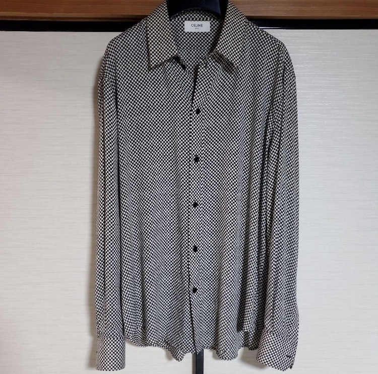 セリーヌ　21SS チェッカーフラッグシャツ（古着・ファッション）の商品画像 - 査定依頼日：2026年8月20日 - 最高査定価格：21,000円