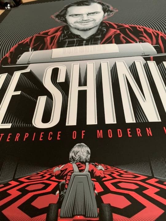 映画シャイニング アートポスター シルクスクリーン作品 オルタナティブポスター（美術品・骨董品）の商品画像 - 査定依頼日：2026年2月27日 - 最高査定価格：100,000円