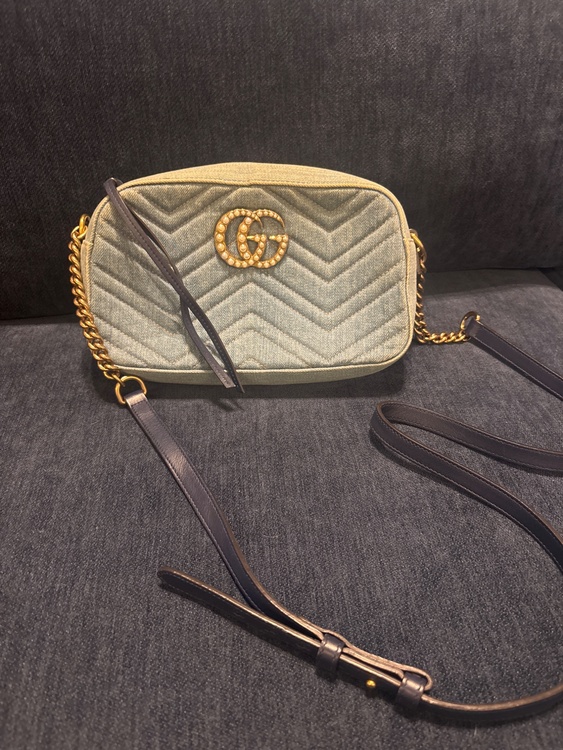 GUCCI GGマーモントデニムバッグ（ブランドバッグ）の商品画像 - 査定依頼日：2026年10月19日 - 最高査定価格：100,000円