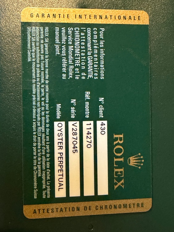 ロレックス エクスプローラー 11427（高級時計）の商品画像 - 査定依頼日：2025年11月8日 - 最高査定価格：955,000円