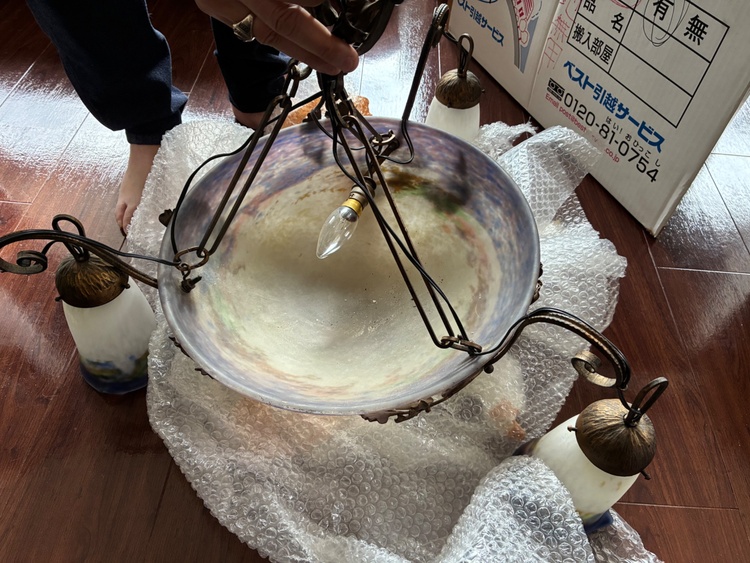 アールデコ調シャンデリア（美術品・骨董品）の商品画像 - 査定依頼日：2026年4月19日 - 最高査定価格：5,500円