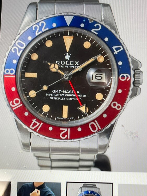 ロレックス GMTマスター 167（高級時計）の商品画像 - 査定依頼日：2025年1月11日 - 最高査定価格：2,000,000円