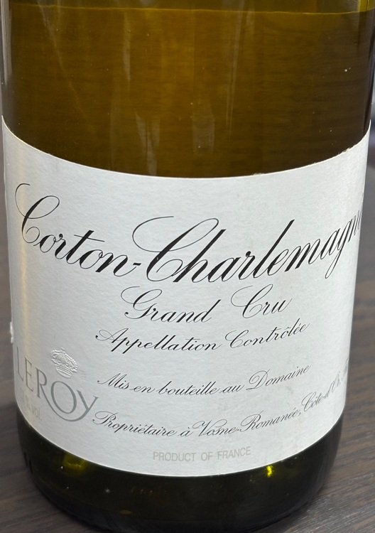 ドメーヌ　ルロワ　コルトン・シャルルマーニュ1997（お酒）の商品画像 - 査定依頼日：2025年8月18日 - 最高査定価格：165,000円
